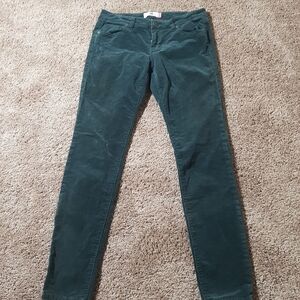 Elegant Forest Green Skinny Pants